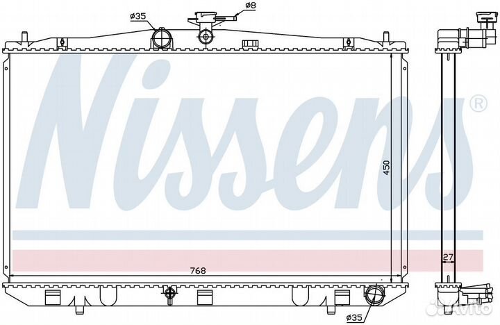 Радиатор охлаждения двс lexus RX (2009) RX 450H 3