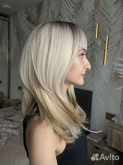 Парик блонд с челкой, новый