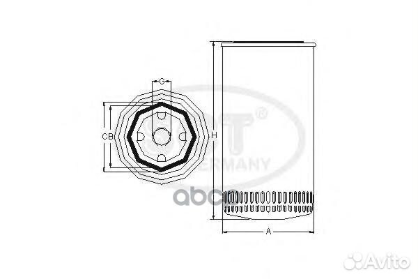 Фильтр масляный двигателя SM177 SCT