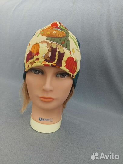 Шапка двухсторонняя для девочки