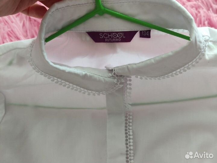 Блузка Белая школьная 134