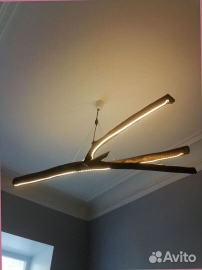 Люстра потолочная балка лофт светильник неон эко