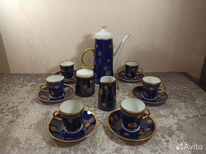 Кофейный сервиз Cobalt GDR