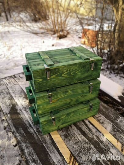 Ящик армейский деревянный декоративный