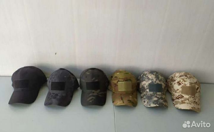 Бейсболки на липучке ткань рип-стоп Панамки
