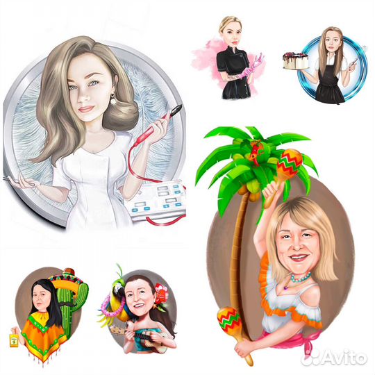 Шарж по фото на заказ