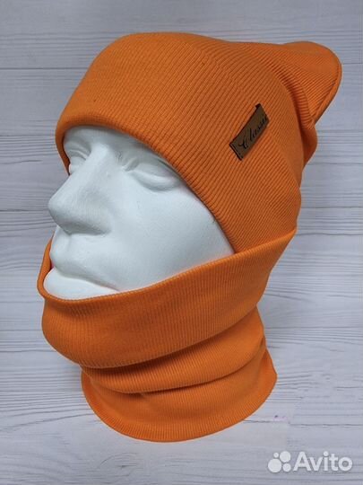 Шапка со снудом для мальчика от 7 лет до 18