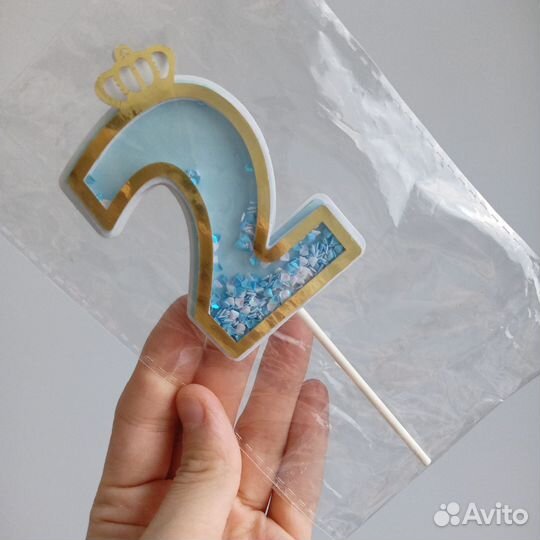 Новый топпер на торт, цифра 2 украшение на торт