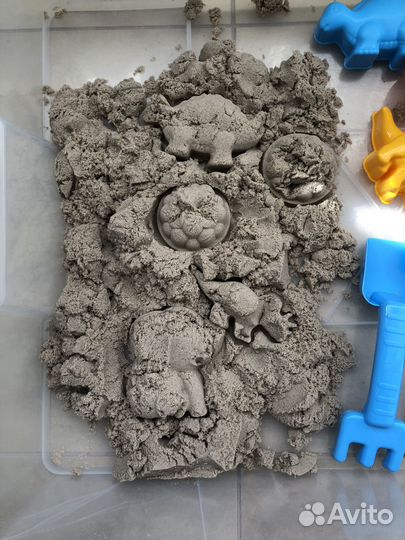 Кинетический песок, 2,5 кг. Формочки