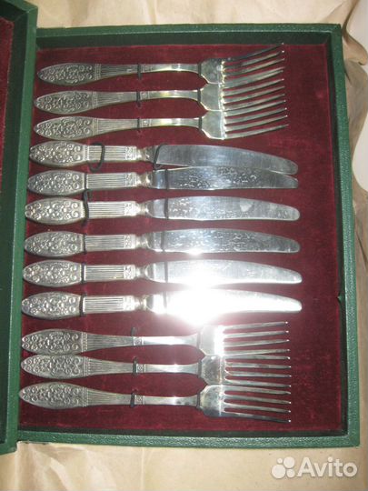 Столовый набор 24 предмета - мельхиор СССР