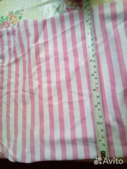 Платье розовое в полоску, для собаки средних пород