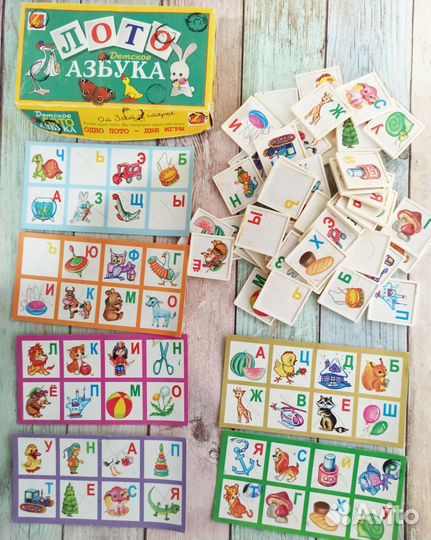 Детское лото азбука, лото, шашки настольные игры