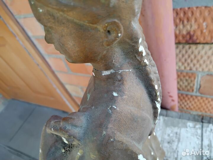 Статуэтка скрипачка гипс СССР