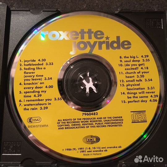 CD Roxette Joyride