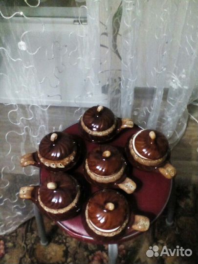 Жульен с ручкой и горшочки