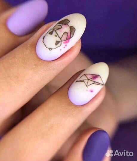 Маникюр Гель лак Наращивание