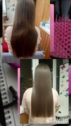 Кератиновое выпрямление волос