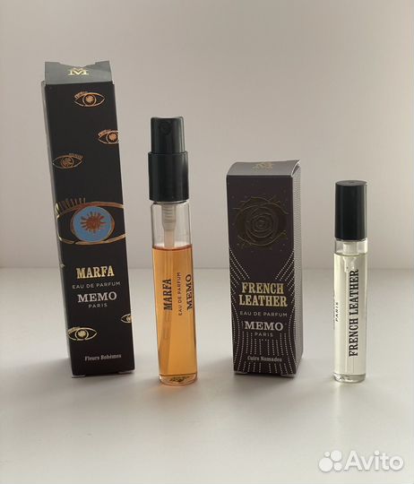 Memo Marfa 10мл и Memo french leather 5мл