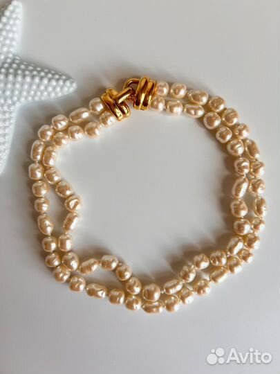 Винтажное колье Carolee под жемчуг