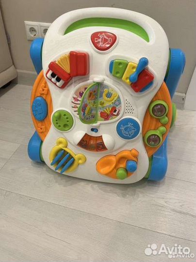 Развивающий музыкальный ходунки каталка 2в1