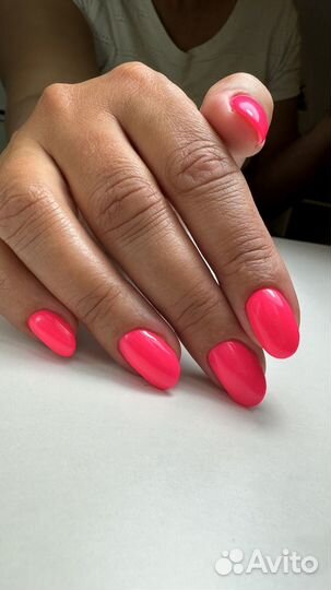 Маникюр гель лак наращивание