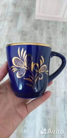 Гжель Кобальт бокалы СССР 6 шт