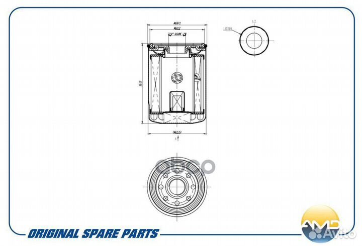 Фильтр масляный 90915-yzzj2/AMD.FL726 AMD / A