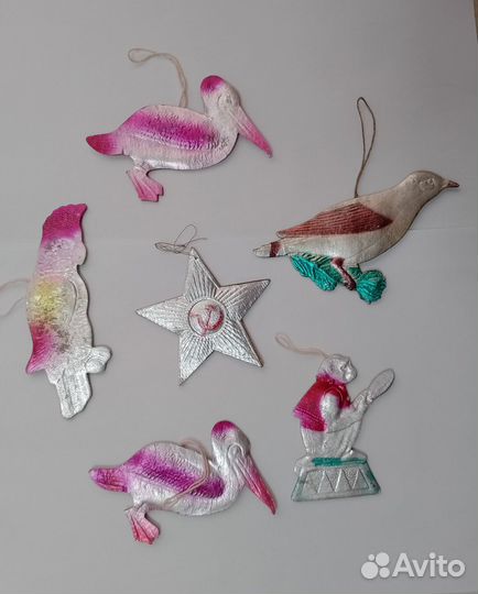 Елочные игрушки СССР картонаж