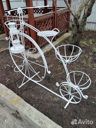 Подставка для цветов велосипед