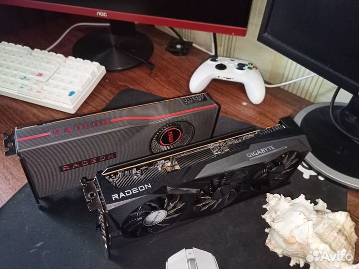 Игровые видеокарты RX 5700XT, RX 6700XT