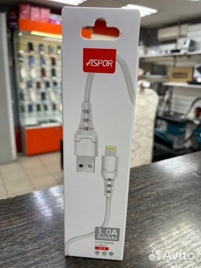Кабель USB - Lightning Aspor A101 (ком204)