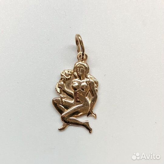 Золотой кулон «Дева» 585 пробы