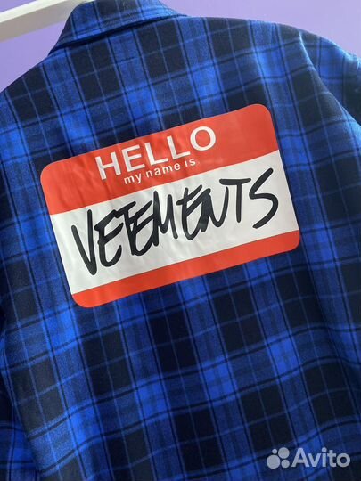 Vetements рубашка в клетку (Hello)