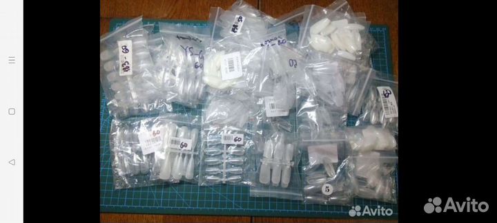 Типсы акриловые (гелевые ).50-60шт, 120 и 240 шт