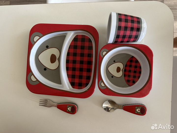 Skip hop посуда стакан вилка ложка тарелки