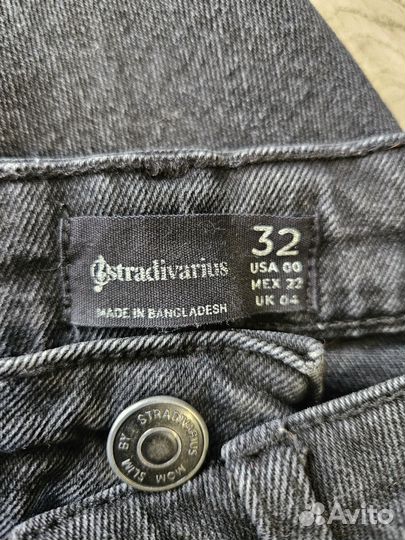 Джинсы stradivarius черные