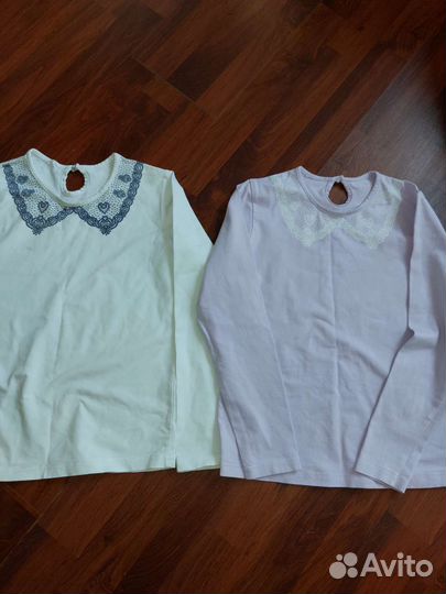 Блузки школьная р.146,лонгсливы 140-146