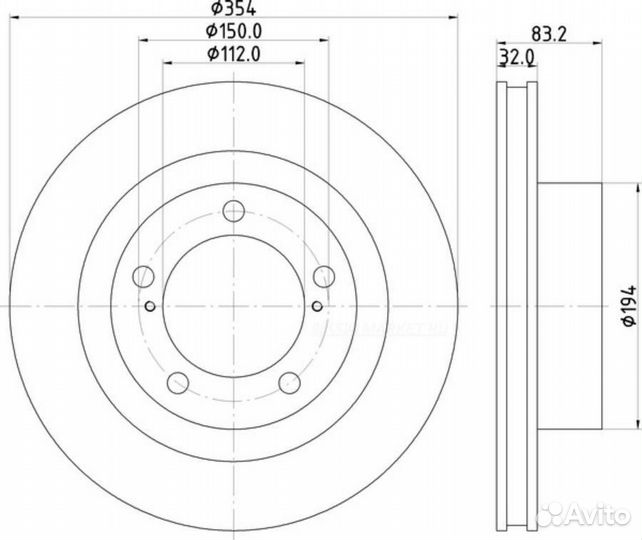 Nisshinbo ND1127K Диск тормозной перед