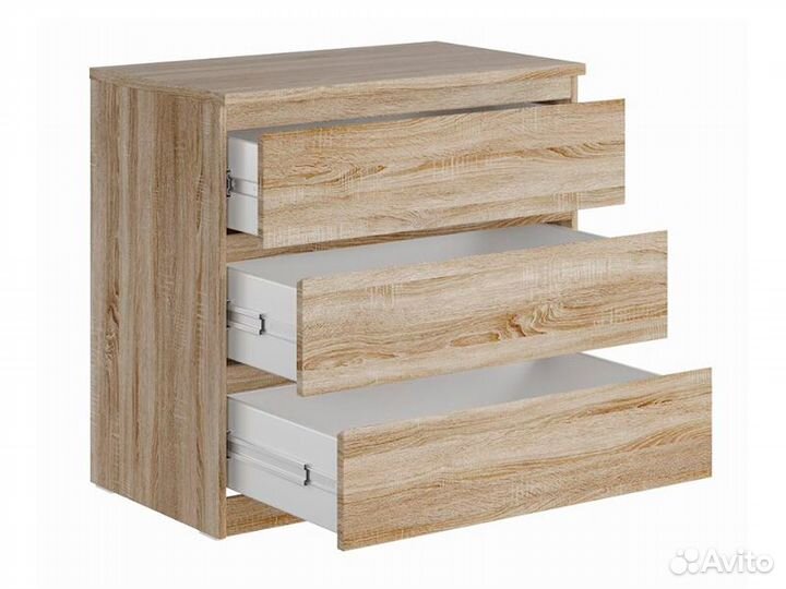 Мальта комод 3 ящика 80х76 Сонома