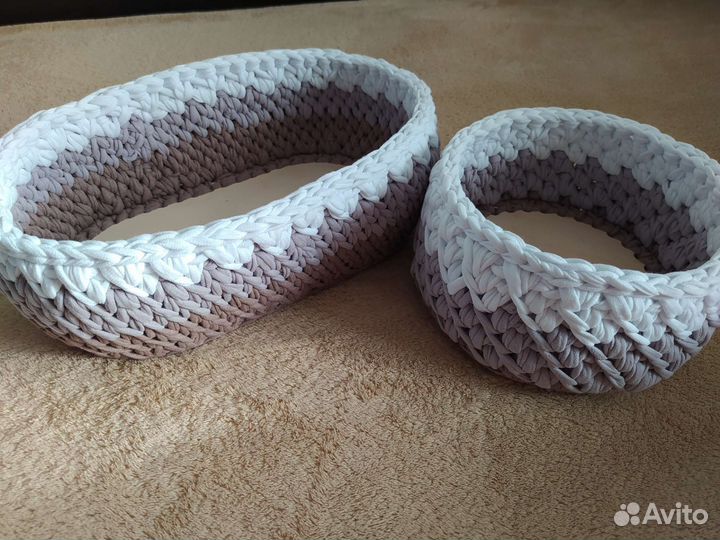 Вязаные корзины