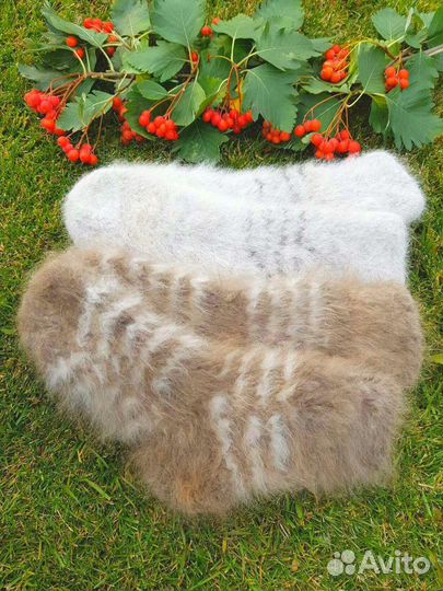 Носки из собачьей шерсти лечебные Ручная работа