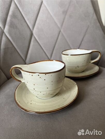Чашка с блюдцем новые наборы по 4 шт и 2 шт