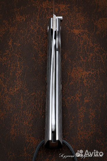 Нож складной Якут сталь Х12мф накладки карбон со з