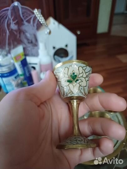 Набор рюмок латунь