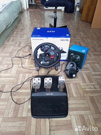 Logitech g29 + блок педалей