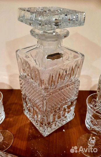 Посуда хрустальная чешская Графин (bohemia) и Рог