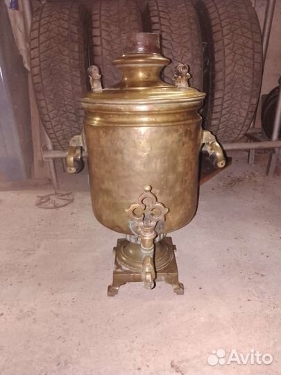 Самовар на дровах медный