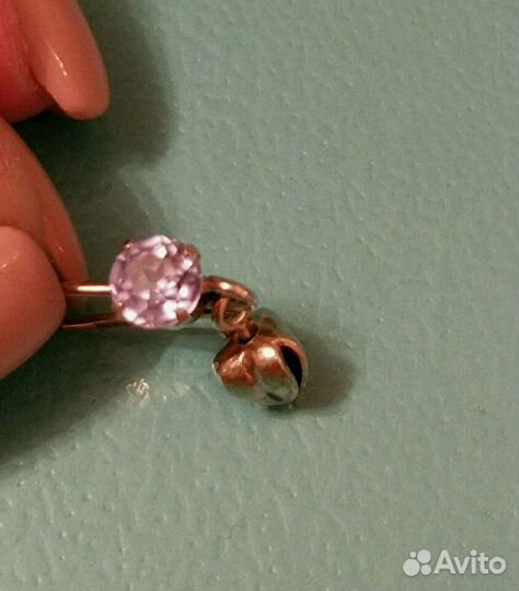 Позолоченные серьги