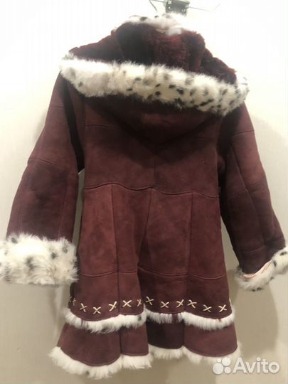 Дублёнка детская для девочки на 2-4 года