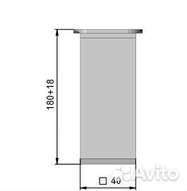 Опора декоративная ADJ8.180.AL H180+18мм алюминий